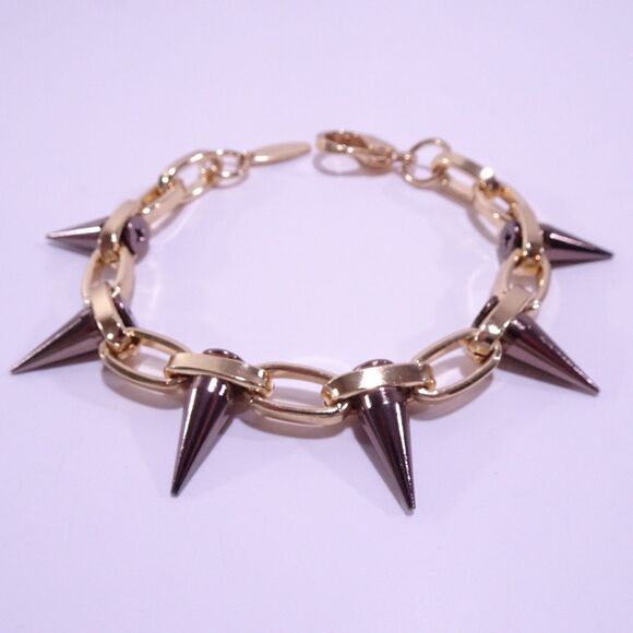 Joomi Lim Single Row Spike Bracelet Gold Rhodium NWOT 158 - Picture 6 of 8